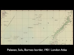 Palawan, Sulu, Borneo Border, 1901 London Atlas