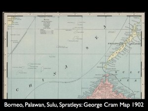 Borneo, Palawan, Sulu, Spratleys: George Cram Map, 1902