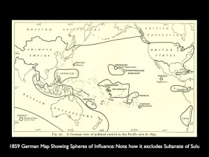 1859 German Map showing Spheres of Influence: note how it excludes Sultanate of Sulu