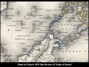 Section of Colnton's 1874 Map: Territory of "Sultan of Sooloo"